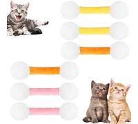 Qtip Cat Toy, 2025 New Q Tip Cat Toy, for Indoor Pets, Giant Cotton Interactive Kitty Kick Sticks, Sturdy Teething Chew Big Q-Tip Toy (6pcs B)