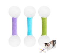 Qtip Cat Toy, Q Tip Cat Toy, Soft Plush Cats QTip Toy with Catnip, Interactive Cats Kicker for Teeth Cleaning, Interactive Kitty Kick Sticks for Cat Lovers Gift (3Pcs-A)