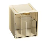 Qtip Holder | Dustproof Clear Dispenser | Cotton Round Dispenser | for Vanity Countertop Cabinet Drawer Dressing Table Wall Shelf Closet Salon Spa Hotel Home Office