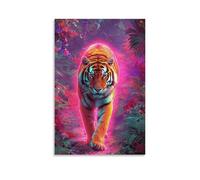 QTIVARLEN Tiger Poster Artwork The King of Beasts Canvas Prints Picture Modern Canvas Wall Art Picture Wall Hanging for Living Room Home Decorations 08x12inch(20x30cm)