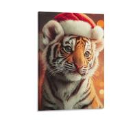 QTIVARLEN Tiger Poster Artwork The King of Beasts Giclee Canvas Prints Modern Canvas Wall Art Picture Wall Hanging for Office Gym Living Room Decor 16x24inch(40x60cm)