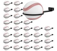 QTJUST 30Pack Baseball Softball Display Memorabilia Holder Baseball Wall Mount Holders Heavy Duty Sports Wall Mount Rack for Display Storage, Black