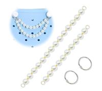 QTKJ 2 Pcs Pearls Charm For Bogg Bag Accessories, Purse Strap Extender, Purse Chains For Women Rubber Beach Bag Tote Handbag Crossbody Shoulder Decoration, With Metal Buckle
