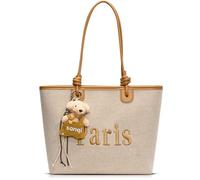 QTKJ Canvas Bag, Large Capacity Tote Bag, Handbags for Women Vacation, Daily Matching(Style 515)
