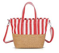 QTKJ Straw Beach Bag for Women, Large Capacity Tote Bag, Handbag for Vacation, Travel, Daily(Styles 528