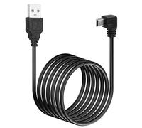 QTMMC 11.5FT Mini USB Cable 90 Degree Right Angle USB A Male to Mini USB-B Charge Cord Extra Long Charge Cable for Nextbase Dash Cam Car GPS Navigator DVR MP3 Gopro Hero Digital Camera, 3.5M