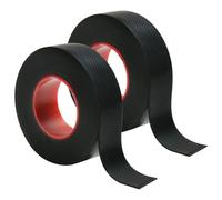 QTMMC 2pcs Self Amalgamating Tape 21mmx5m Black Insulation Tape Waterproof Rubber Tape Concealing Repair Electrical Tape Butyl Self-Amalgamating Tape for High Voltage Cable, Pipe, Sealing Joints