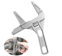 QTMMC Adjustable Spanner Wrench 6-68mm Wide Jaw Opening Plumbing Spanner 2-in-1Ultra-Thin Shifting Spanner 200mm Aluminum Alloy Plumbers Wrench Pipe Basin Hand Tools for Bathroom Washbasin Tube