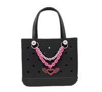 QTMY Heart Wings Chain Bag Charms for Bogg Bag Accessories Rubber Beach Bag, Boho Purse Charms,866-2