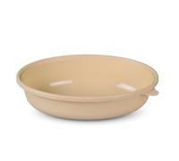QTPack 10pcs 750ml Oval Beige Meal Prep Containers 1 Compartment | BPA Free Reusable Food Grade Plastic with Transparent Lids | Microwave Freezer Dishwashers Safe | Stackable Storage Lunch Boxes