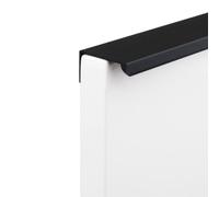 QTQHOME 5 Pack Black Gold Finger Pulls, Modern Long Concealed Cabinet Edge Pulls, Aluminum Flat Cabinet Handles for Bookcase Dresser(15.75in/400mm, A)
