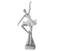 QTQHOME Ballerina Statue Figurine Dancer Sculpture 15" High Tabletop Decoration Great Gift for Birthday Mother's Day Christmas Anniversary, Silver