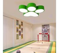 QTQHOME Dog Paw Kids Bedroom Ceiling Light Fixture,cartoon Dog Footprint Shape Led Ceiling Lamp,modern Acrylic Ceiling Light For Boys Girls Bedroom Livingroom Nursery(60cm/23.6", Green)