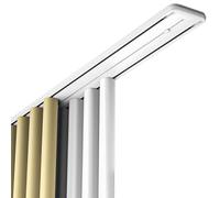 QTQHOME Double Curtain Track Luxurious Heavy Conjoined Curtain Rails Ceiling Mount Aluminum Alloy Nano Silence Track for Living Room Bedroom Room Divider(1.4m/4.6ft/55inch, White)