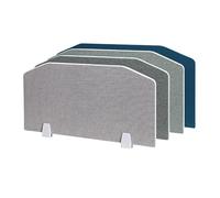 QTQHOME Free Standing Office Desk Divider Privacy Panel,geometric Shape Privacy Screen,lightweight Soundproof Partition With Support Feet For Office Home School,1 Piece(31.5" L x 11.8" H, Navy)