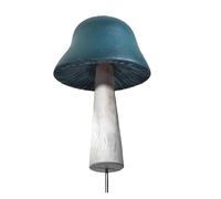 QTQHOME Mushroom Statue, Plug in Hand-Crafted Garden Mushroom for Patio Yard Lawn Porch, Outdoor Indoor Simulation Decor,PU Forest Fake Mushrooms Garden Accessories(H59cm/23in, Blue)