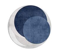 QTQHOME Office Chair Mat for Hardwood Tile Floor,Round Short Plush Office Rolling Chair Mat Durable Floor Protector Mat,Non-Slip Carpet 7mm Thick Soft Round Area Rug(80cm/31.5in, Style H)