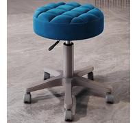 QTQHOME Round Chair Rolling Stool with Wheels,Height Adjustable Swivel Chair,SPA Salon Stools Home Office(H:16.9in, Gray4)