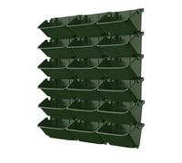 QTQHOME Self Watering Vertical Planter Wall with Hanging Bags - Outdoor/Indoor Garden Planters for Balcony,Patio,Walls - Durable Fabric Pots,Space Saving Design(18Pcs, Green)