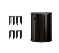 QTQHOME stackable stools set of 4,Round wood stool side table/18 H stackable End tables,Versatile as Side Table Stool Chairs,Bedside Table,Coffee Table,for Living Room Bedroom Balcony stackable stool