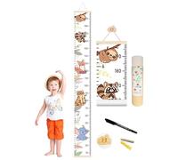 QTQIHANG Baby Height Chart for Kids Hangable Removable Measuring Wall Ruler, Growth Chart for Wall Material is Canvas and Wood, Growth Chart for Kids for Wall Room Nursery Decor
