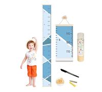 QTQIHANG Baby Height Chart for Kids Hangable Removable Measuring Wall Ruler, Growth Chart for Wall Material is Canvas and Wood, Growth Chart for Kids for Wall Room Nursery Decor