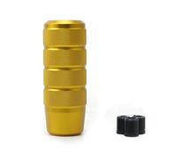 QTSAVXDD Gear Shift Knob Head Universal Automotive Interior Parts 95MM Non-Slip Shift Knob Manual Transmission Aluminum Knurled Shift Lever Knob(Yellow)