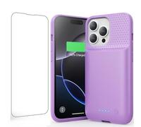 QTshine Battery caser for iPhone 16 Pro, 7500mAh Ultra-Slim Portable Charging Case Rechargeable Protective Extended Charging case Only for iPhone 16Pro charger case (6.3 Inch), Purple