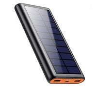 QTshine Power Bank,【26800 mAh High Capacity】Portable Charger Fast Charge with 3 Outputs & Type-C Input External Battery Pack with 4 LED Lights Ultra Compact for Smart Phone, Tablet - Classic Black