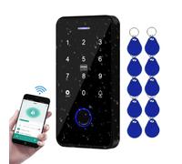 QTTYELOK NFC Bluetooth Tuya Access Controller IP68 Waterproof RFID Keypad Fingerprint Biometrics Smart Password Lock System + 10pcs 13.56MHz Keyfobs