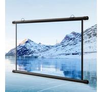 QTWLG Manual Pull Down Projector Screen 30" 40" 50" 60" 72" 4K HD Home Theater Projection Screen For Indoor Outdoor Movie Screen, 4:3 16:9 Format, Easy Roll Up(50 Inch 16:9)