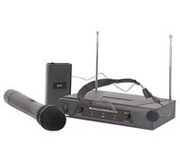 Dual Twin Wireless Microphones 171.811UK Headset Handheld Cordless Radio Mic