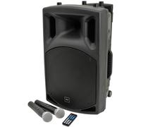 QTX, QX12PA Wireless Portable PA System Complete with Two Wireless Microphones, Bluetooth Connectivity, 8-Hour Battery life, Ideal for Events, Performances, Presentations