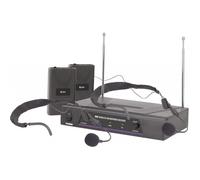 QTX VN2 Dual Wireless Neckband VHF Microphone System 173.8 + 174.8MHz