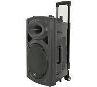 Qtx 200 W Portable Trolley PA Sound Speaker System with Wireless Microphone