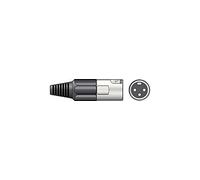 QTX | 3-pin XLR Plug Connector - Easy DIY, Strain Relief, Quick Mounting, Versatile Use, Secure Connection for Making or Repairing Microphone & DMX Cables | Plug