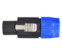 QTX | 4-Pole Latched Speaker Plug - Speakon Connector for Audio and Stage Equipment with Quick Lock System, Chuck Type Strain Relief, and Versatile 2/4 Pole Compatibility