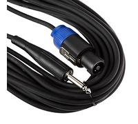 QTX | 6.3mm Mono Jack to SPK Plug Speaker Lead | Black | 12m