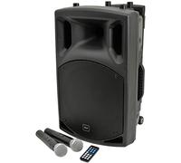 QTX AVL314 QX12PA 12" PORTABLE PA BUILT-IN AMPLIFIER W/USB/SD/FM, VHF HANDHELD MIC & BLUETOOTH®
