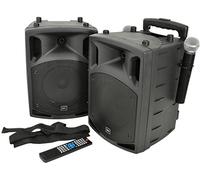 qtx AVL344 - PAV8 STEREO PORTABLE PA SET WITH UHF MICS, BLUETOOTH® & CD/DVD AUDIO/VIDEO PLAYBACK
