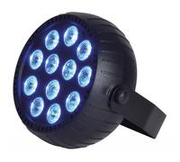 QTX | Rechargeable Mini LED PAR Light Powerful 12 x 1.5W LEDs & Up To 6 Hours Life From One Single Charge | Black
