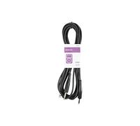 qtx | Black Speaker Cable 6.3 mm Mono Jack to 6.3 mm Mono Jack | 6 Metre