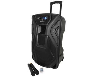 QTX BUSKER-15 | Portable PA Speaker with Wireless Microphones & Bluetooth