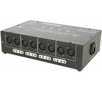 QTX DMX-D8 8 Way DMX Booster & Distributor With LED Data Indicators, Black