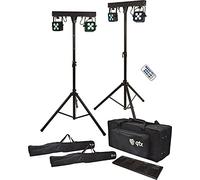 QTX | Dual PAR Bar Set: Portable Stage Lighting for DJs and Performers