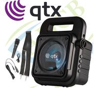 QTX EFFECT PORTABLE BLUETOOTH PARTY SPEAKER SOUND SYSTEM INC MICROPHONE & STRAP
