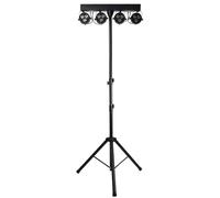 QTX | Fully Rechargeable LED PAR Bar Complete with Tripod Stand and Bags | 6 Hours Battery Life