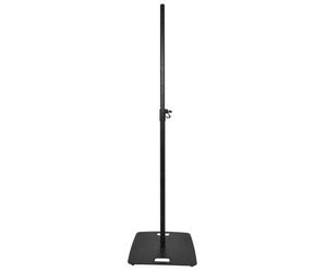 QTX Heavy Duty Adjustable PA Speaker Stand with Square Base Black Steel Stage DJ