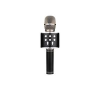 QTX | Karaoke Party Microphone | Black | Plays MP3 files directly from USB or Micro SD card