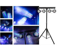QTX LED Par Bar Lighting System PB-1214 Music Activated Complete Kit